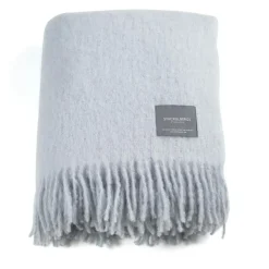 Mohair Blanket Rolled Fringe 130x170 cm, Olive Green