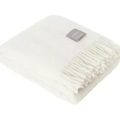 Mohair Blanket Rolled Fringe 130x170 cm, Olive Green