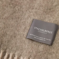 Mohair Blanket Rolled Fringe 130x170 cm, Olive Green