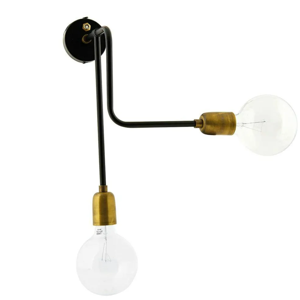 Molecular Wall Lamp, Black/Brass