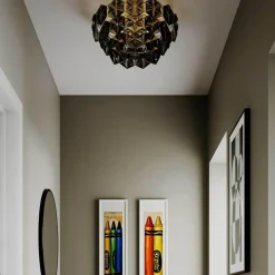 Monarque Flush Ceiling Light 50 cm, Black