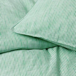 Monochrome Lines Duvet Cover Set 140x200 + 50x70 cm, Green