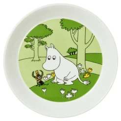 Moomin plate 19 cm Moomintroll grassgreen