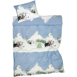 Moomin Winter 2024 Bed Set 150x210 cm, Ski jumping