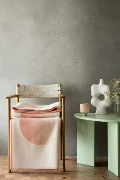 MOON Wool Plaid 135x200 cm, Rosy Sky