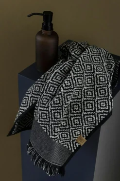 Morocco Guest Towel 35x55 cm 2-pack, Black / White