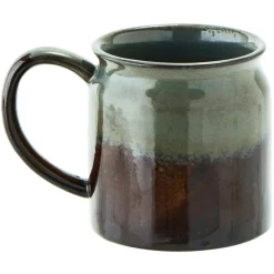 Mug With Ear Ø8 cm, Brown / Grey