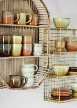 Mug With Ear Ø8 cm, Grey / White