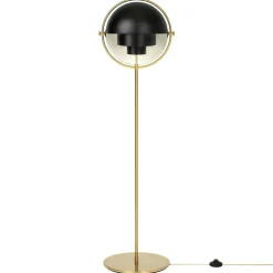 Multi-Lite Floor Lamp, Brass/Black