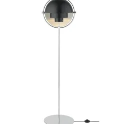 Multi-Lite Floor Lamp, Brass/Black