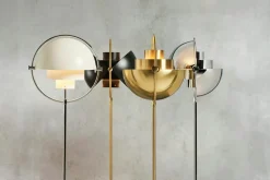 Multi-Lite Floor Lamp, Brass/Black