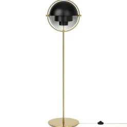 Multi-Lite Floor Lamp, Brass/Black