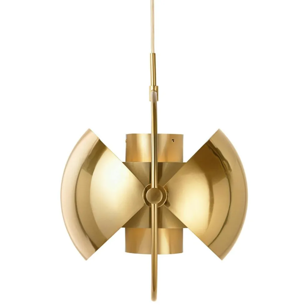 Multi-Lite Pendant 36 cm, Brass / Sea Grey Semi-matte