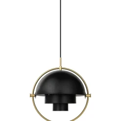 Multi-Lite Pendant 36 cm, Brass / Sea Grey Semi-matte