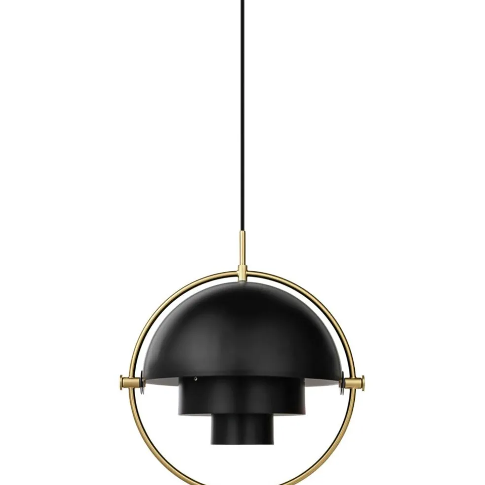 Multi-Lite Pendant 36 cm, Brass / Sea Grey Semi-matte
