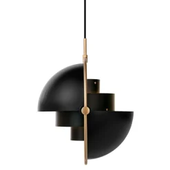 Multi-Lite Pendant 36 cm, Brass / Sea Grey Semi-matte