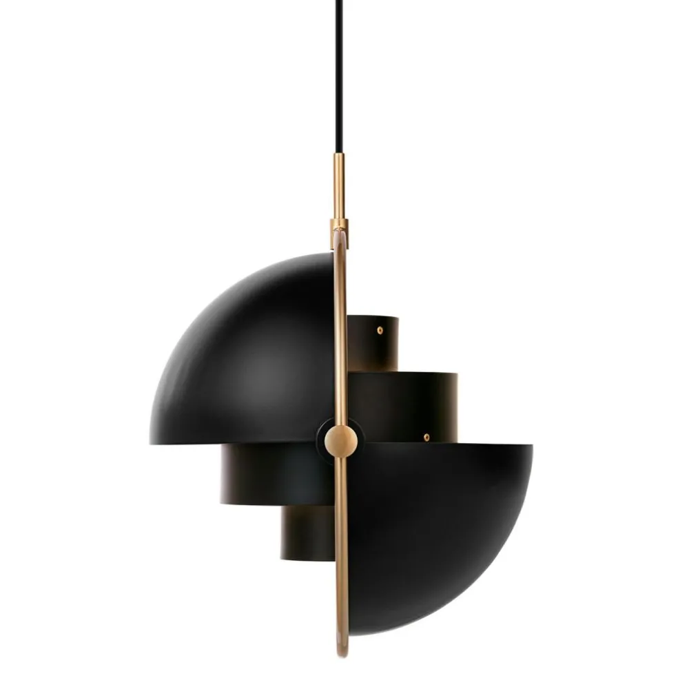 Multi-Lite Pendant 36 cm, Brass / Sea Grey Semi-matte