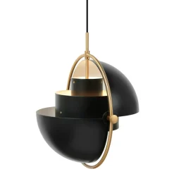 Multi-Lite Pendant 36 cm, Brass / Sea Grey Semi-matte