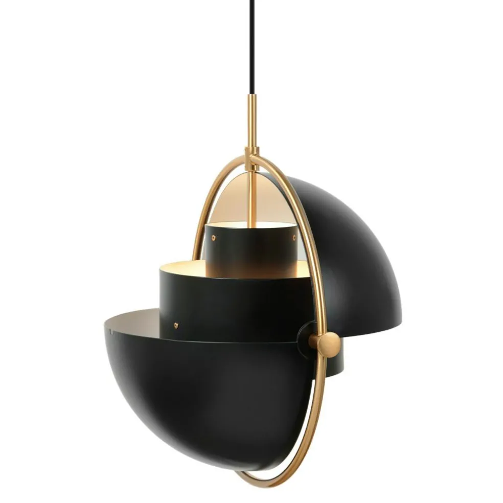 Multi-Lite Pendant 36 cm, Brass / Sea Grey Semi-matte