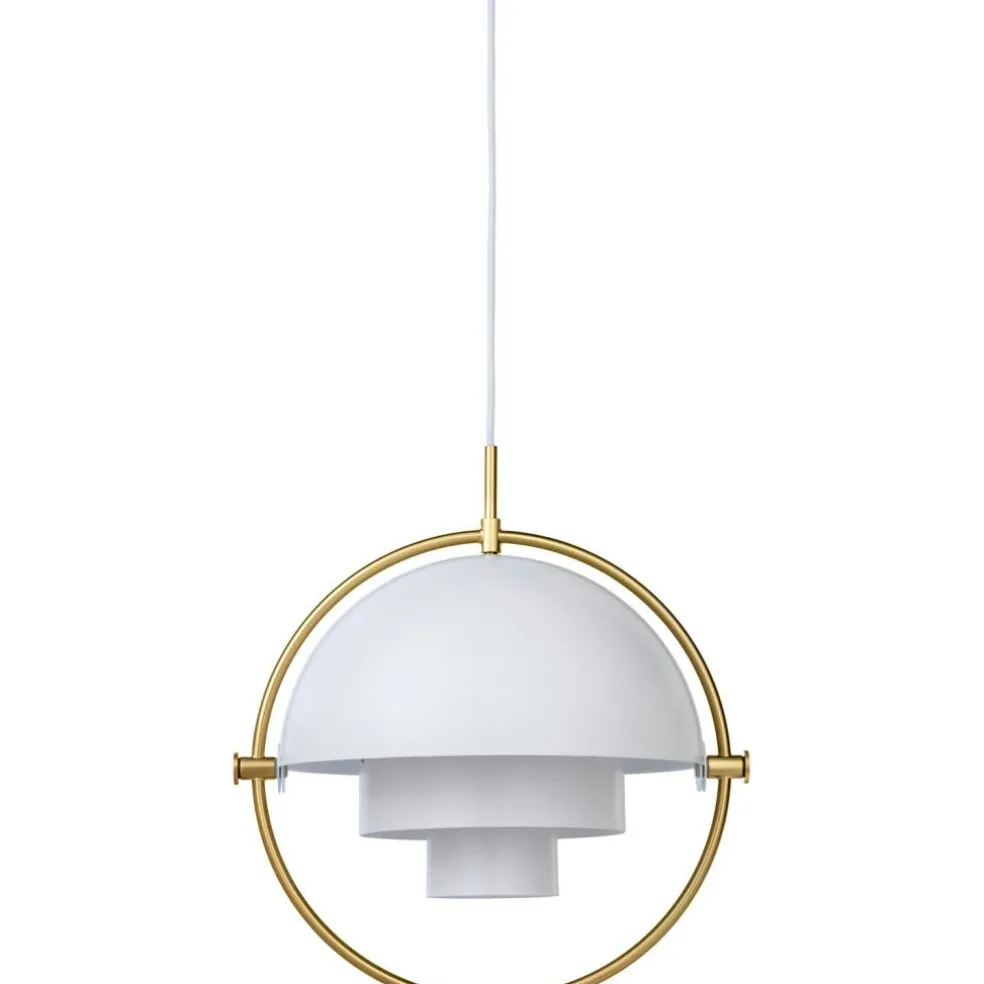 Multi-Lite Pendant 36 cm, Brass / Sea Grey Semi-matte