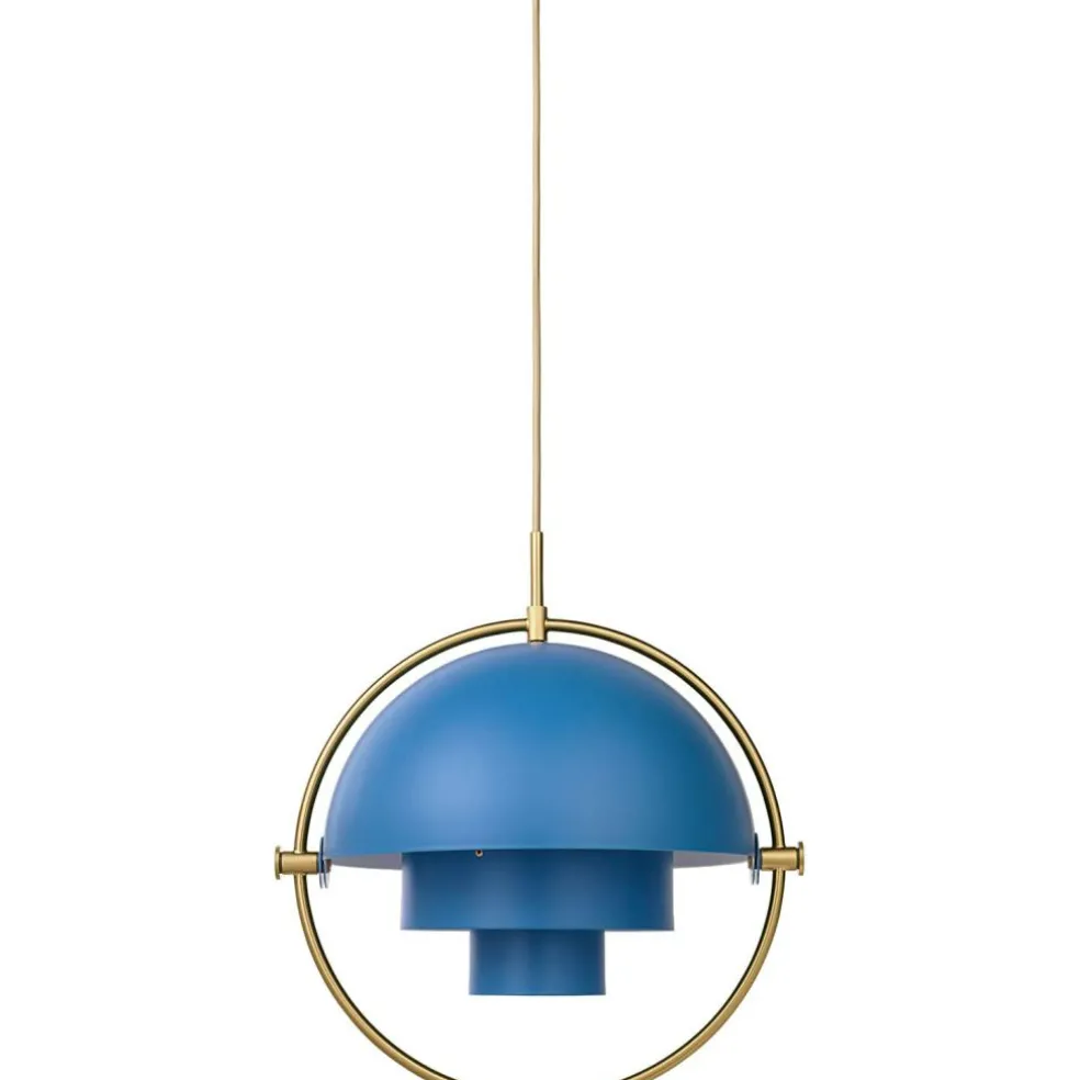 Multi-Lite Pendant 36 cm, Brass / Sea Grey Semi-matte