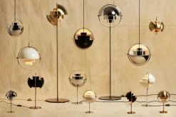 Multi-Lite Pendant 36 cm, Brass / Sea Grey Semi-matte