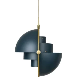 Multi-Lite Pendant 36 cm, Brass / Sea Grey Semi-matte