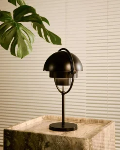 Multi-Lite Table Lamp Portable, Chrome / White Semi Matte