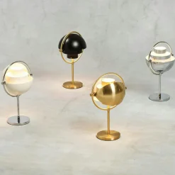 Multi-Lite Table Lamp Portable, Chrome / White Semi Matte