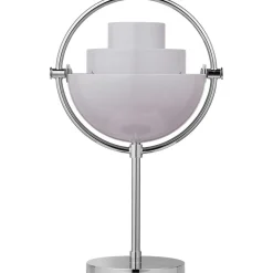 Multi-Lite Table Lamp Portable, Chrome / White Semi Matte