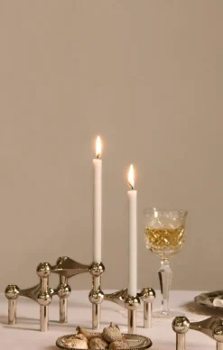 Nagel Candlestick, Brushed Brass