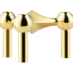 Nagel Candlestick, Brushed Brass