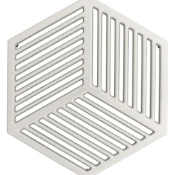 Natural Canvas Trivet Cast Iron 21,5x24,5 cm, White