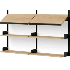 New Works Office Shelf 900 mm, Oak / Black