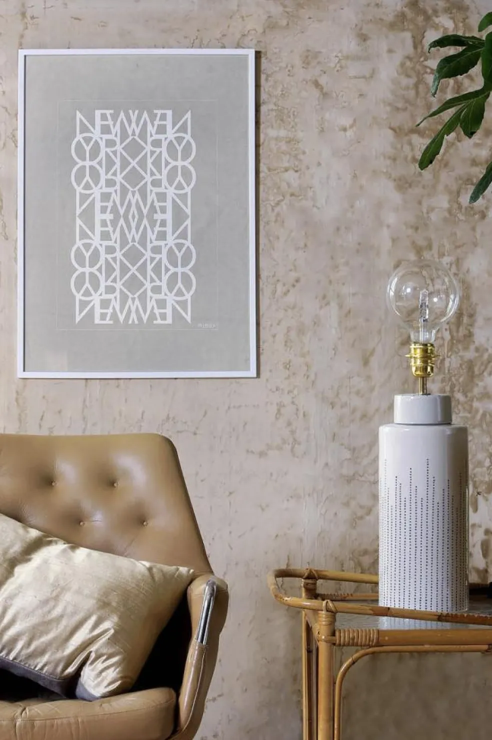 New York Peace Poster 50x70 cm, White