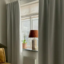 Nightfall Blackout Curtain With Heading Tape 135x250 cm, Light Grey