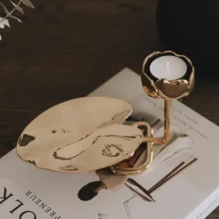 Ninfea Candle Holder Gold, No.1