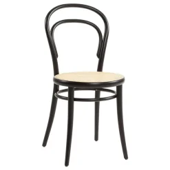 No 14 Dining Chair, Coffee / Rattan
