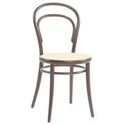 No 14 Dining Chair, Coffee / Rattan