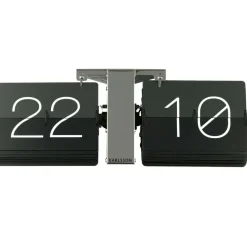 No Case Flip Wall/Table Clock, Black/Chrome