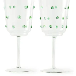 Nob Wine Glass 2-pack, Green