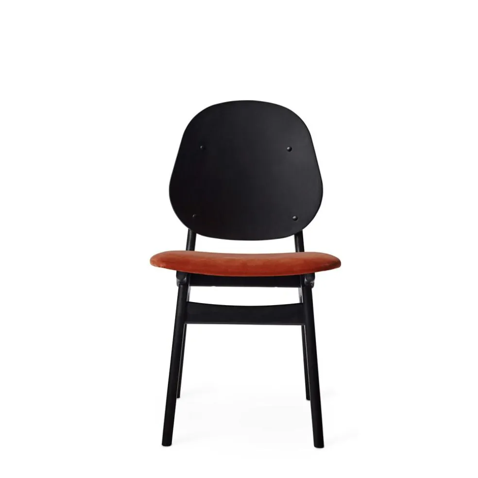 Noble Chair, Black Lacquered Beech / Moss Green