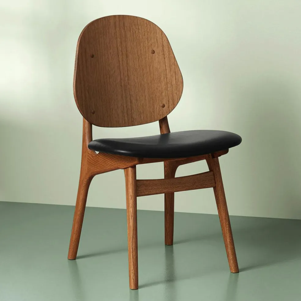 Noble Chair, Black Lacquered Beech / Moss Green
