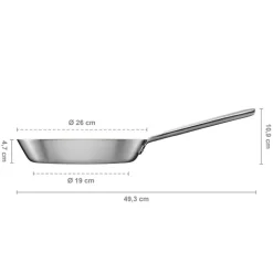 Norden Frying Pan Stainless Steel, 24 cm