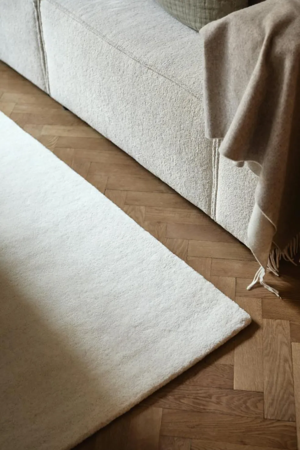 Nordic Plain Wool Rug 180x270 cm, Clay