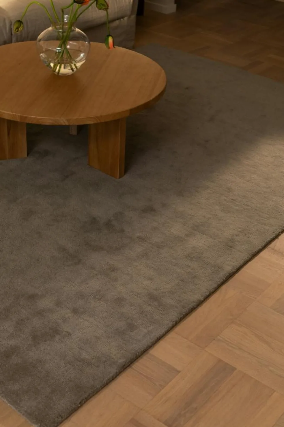 Nordic Plain Wool Rug 180x270 cm, Clay