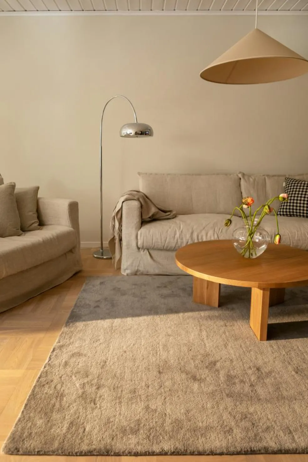 Nordic Plain Wool Rug 180x270 cm, Clay