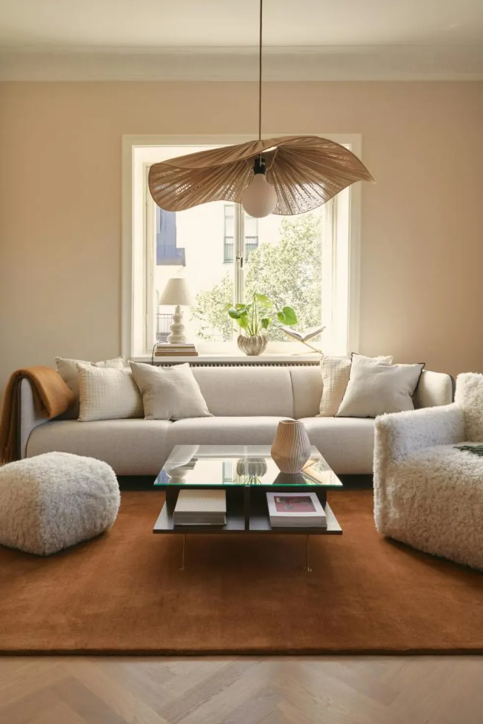 Nordic Plain Wool Rug 180x270 cm, Clay