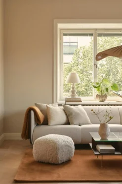 Nordic Plain Wool Rug 180x270 cm, Clay