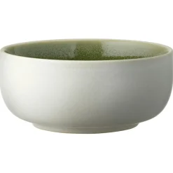 North Bowl 11 cm, Matte White/Shiny Moss